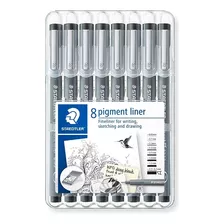 Staedtler Estilógrafos C/ Diferentes Puntas De 0.3 A 2mm 8pz