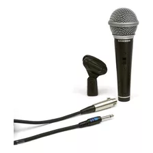 Micrófono Samson R21s Dinámico Karaoke Xlr A 1/4 - Cover Co Color Negro