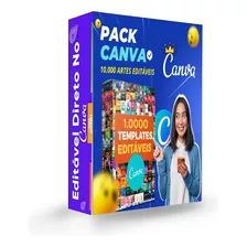 +10.000 Artes Pack Canva Redes Sociais Feed Stories + Brinde