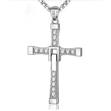 Colar Vin Diesel Velozes Furiosos Toretto Crucifixo Aço Inox