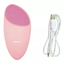 Masajeador Cepillo Limpieza Facial Mantra Silicone 2 Pink 