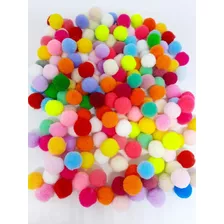 500 Mini Pompom Bolinha Artesanato 10 Mm/1.0 Cores Sortidas