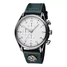 Reloj De Pulsera De Cuarzo Para Hombre Cuero Moda 9581