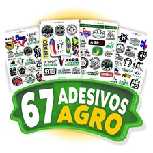 Adesivos Agro Tereré Para Garrafa Térmica 67 Unid + Brinde