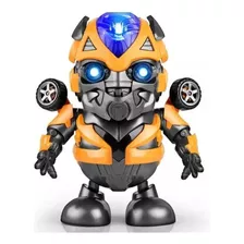 Boneco Bumblebee Robô Transformers Luz Música Dança Amarel