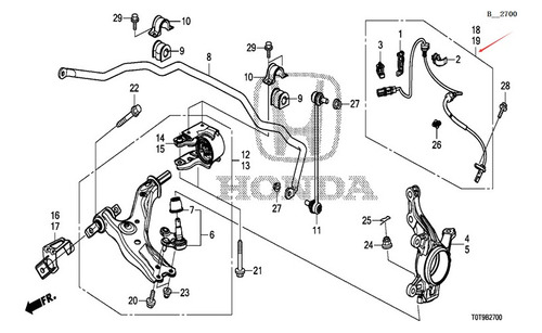 Sensor Abs Delantero Izquierdo Y Derecho Honda Cr-v 2012-201 Foto 10