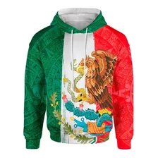 Sudadera Deportiva Sublimada Full Print Bandera México 026