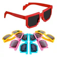 Anteojos Gafas Sol Bits Pack X 8 Lentes Pixelados Cotillon Color Surtidos