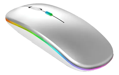 Mouse Inalambrico Rgb Motomo Ap-01 Recarga 1600 Dpi Gris