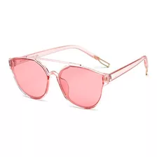 Gafas De Sol Lentes Retro Vintage Clásicos Ovalados Moda Diseño Rosa - Rosa