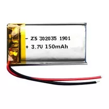 1 Peça 302035 150mah 3,7v Com 2 Fios 3mm X 20mm X 35mm