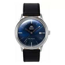Reloj Orient Fac0000dd Hombre Bambino Automatico Color De La Malla Negro Color Del Bisel Plateado Color Del Fondo Azul