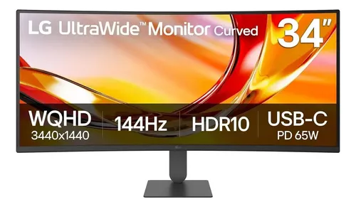 Monitor Lg 34 Ultrawide 34U640B-B Curvo Uwqhd Va Usb-C Hdmi