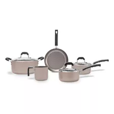 Set X5 Piezas De Cocina De Pro-flon Antiadherentes Full Color Champagne