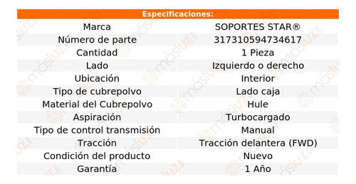 1- Cubre Polvo Lado Caja Int Izq/der Vento L4 1.5l 18 S Star Foto 2