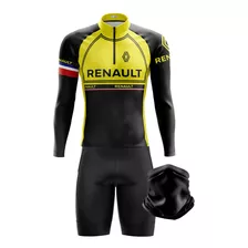 Conjunto Uniforme Ciclista Bermuda E Camisa Renault F1