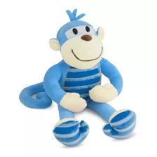 Pelúcia Macaco Macaquinho Plush Azul Macio Para Nichos