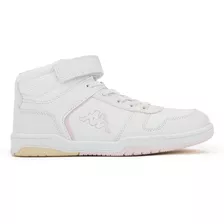 Zapatilla Teens Logo Kary Mid Ev White Pink Yellow