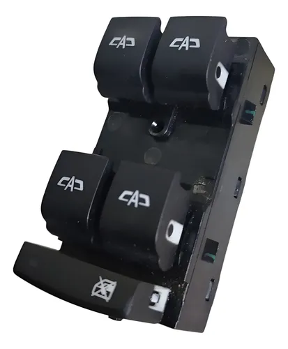 Botão Vidro Elétrico Dianteiro Esquerdo Gm Onix 2021 2022 Preto