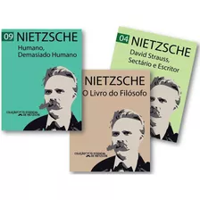 Nietzsche Pocket Kit Com 3 Livros - Humano, Demasiado Humano - O Livro Do Filósofo - David Strauss, Sectário E Escritor