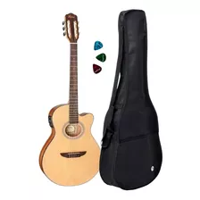 Violão Hofma Nylon Natural Satin Hmn298 + Capa Reforçada