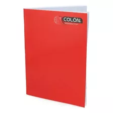 Cuaderno College Matemáticas 5mm 80 Hojas Colon Color Rojo