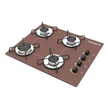 Fogão Cooktop Gás Chamalux Ultra Chama 4 Bocas Marrom 127v/220v