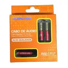 Cabo Adaptador P3 Femea Para 2 P2 Macho Fone+microfone 3.5mm