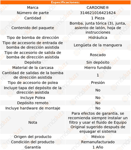 Bomba Direccin Licuadora Comet 8 Cil 6.4l 69 Reman Foto 5