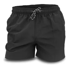 Malla Short De Baño Hombre Liso Negro Briganti Moda Verano