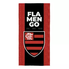 Toalha De Banho Do Flamengo Aveludada Torcedor Time Praia Cor Rubro Negro Brasão Flamengo