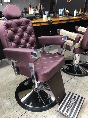 Cadeira Barbeiro Marri Dubai Barber Pé Cromado Frete Grátis