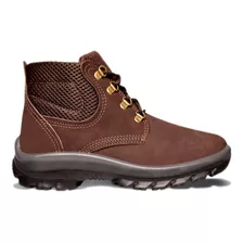 Bota Coturno Nobuck De Amarrar Café Com Ca