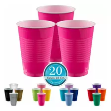 Vaso Desechable Amscan Paq. Con 20 Pzas. Color Magenta