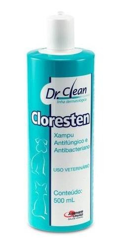 Cloresten Dermatite Coceira Cães Gatos Shampoo 500ml Resolve
