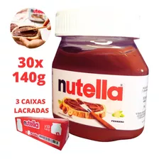 3 Caixas 30 Potes 140g Creme Nutella Avelã Cacau Atacado