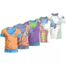 Kit 5 Camisetas Camisas Personalizada Dragonball Z Anime.