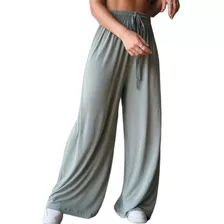 Pantalón De Dama Tiro Alto Bota Ancha, Pantalón Palazzo 