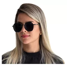 Oculos De Sol Hexagonal Grande Retro Metal Feminino Masculin