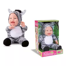 Boneca Baby Babilina Planet Zebra Vinil Macio Bambola 715