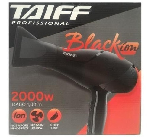Secador Cabelos Taiff New Black 1900w - 127/220v