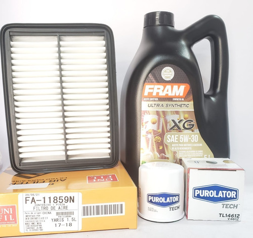 Kit De Afinacin Toyota Yaris R 2016 5w30, 2 Filtros Foto 2