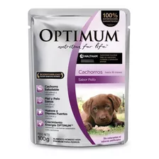 Alimento Optimun Perro Cachorro Pouch X 12 Unidades
