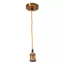 Luminária Pendente Retro Vintage E27 1 Lampada Dourado