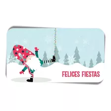 Paquete Tarjetas Navideñas Regalo Rectangulares 30 Piezas 