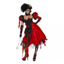 Disfraces Adultos - Disfraz De Reina De Corazones Negro Y Rojo