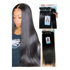 Cabelo Liso Fibra Bio Vegetal Com Top Closure Modelo Nivia