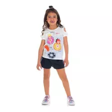 Conjunto Feminino Infantil Verão Roupa Menina Leve Calor 