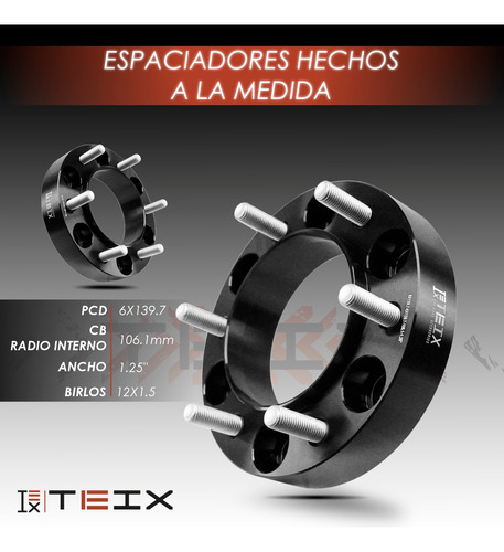 Kit Espaciadores 6x139.7 1.25 Toyota Land Cruiser 2016-2022 Foto 3