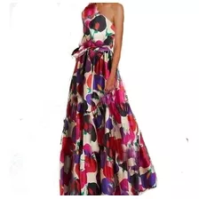 Bohe Boda Fiesta Floral Vestido Elegante De Un Hombro